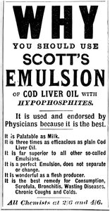 Magazine Advertisement for Scotts Emulsion of Cod Liver Oil by Unbekannt