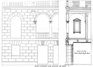 Main entrance and loggia on 38 Street, Fraternity Clubs Building, New York City by Unbekannt