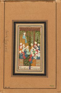 Man Preaching to a Crowd from a Pulpit by Unbekannt