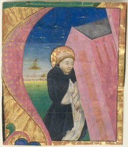Manuscript Illumination with Saint Dominic Saving the Church of Saint John by Unbekannt