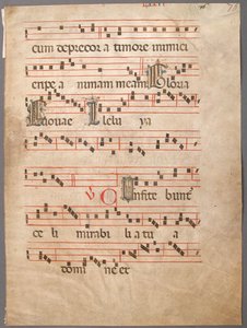 Manuscript Leaf, from a Gradual, Italian