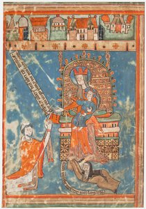 Manuscript Leaf with Dedication of a Book to the Virgin by Unbekannt