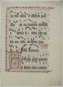Manuscript Leaf with Initial A, from an Antiphonary, German, second quarter 15th century