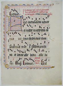 Manuscript Leaf with Initial F, from an Antiphonary, German by Unbekannt