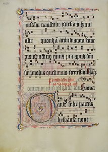 Manuscript Leaf with Initial G, from an Antiphonary by Unbekannt