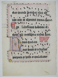 Manuscript Leaf with Initial H, from an Antiphonary, German, second quarter 15th century by Unbekannt