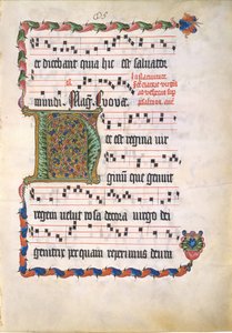Manuscript Leaf with Initial H, from an Antiphonary by Unbekannt