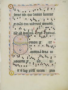 Manuscript Leaf with Initial S, from an Antiphonary, German, second quarter 15th century