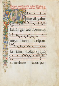 Manuscript Leaf with Saint John the Evangelist and Saint John the Baptist in an... by Unbekannt