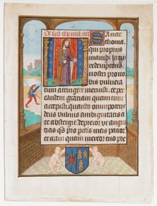 Manuscript Leaf with Saint Thomas, from a Book of Hours by Unbekannt