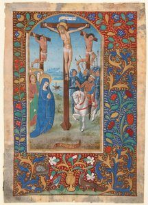 Manuscript Leaf with the Crucifixion, from a Book of Hours by Unbekannt