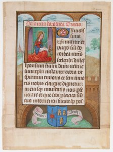 Manuscript Leaf with Saint Dorothy, from a Book of Hours, ca. 1500 by Unbekannt