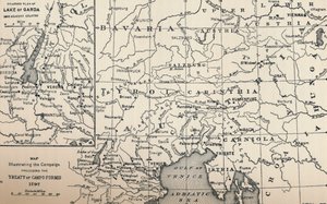 Map Illustrating the Campaign Preceding the Treaty of Campo-Formio, 1797, 1896 by Unbekannt