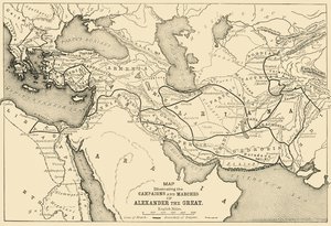 Map Illustrating the Campaigns and Marches of Alexander the Great
