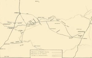 Map Illustrating the Movements for the Relief of Kimberley and the Capture of Bloemfontein, 1901 by Unbekannt