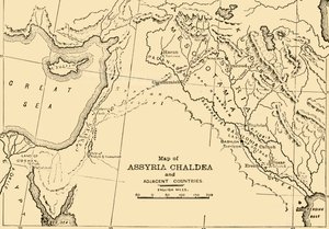Map of Assyria, Chaldea and Adjacent Countries, 1890 by Unbekannt