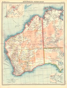 Map of Australia - Western Section by Unbekannt