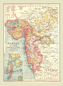 Map of Bombay, Berar, and part of Central India, 1902 by Unbekannt