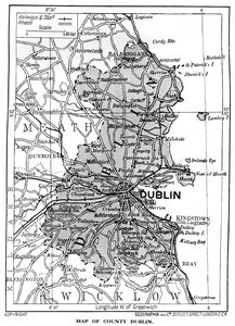 Map of County Dublin, Ireland