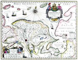 Map of Groningen, Netherlands, 17th century by Unbekannt