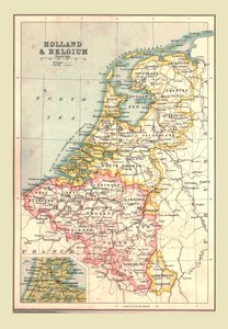 Map of Holland and Belgium