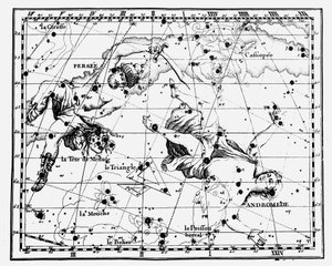 Map of stellar constellations by Unbekannt