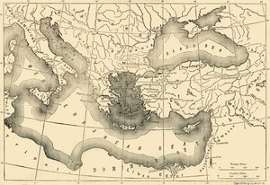 Map of the Byzantine Empire in the Ninth Century