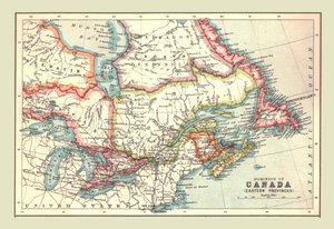 Map of the Dominion of Canada, Eastern Provinces by Unbekannt