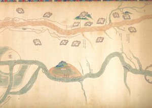 Map of the Grand Canal from Beijing to the Yangzi River by Unbekannt