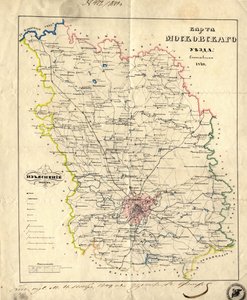Map of the Moscow Governorate, 1849 by Unbekannt