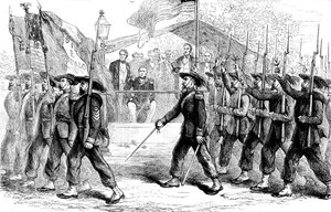 March past of the Garibaldi Guard before President Lincoln by Unbekannt