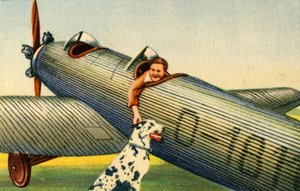 Marga von Etzdorf with her plane, 1932