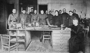 Marie Curie, Polish-born French Physicist, at the Institute of Radium, Paris, 1919 by Unbekannt