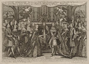 Marriage of Louis, Dauphin of France to Marie Thérèse Raphaëlle, Infanta of Spain in 1745 at Versailles