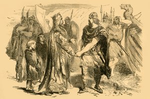 Meeting of Edmund Ironside and Canute on the Isle of Alney in the Severn by Unbekannt