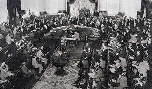Meeting of the SDN or the League of Nations on 10/06/1929 in the Senate Palace in Madrid, Spain by Unbekannt