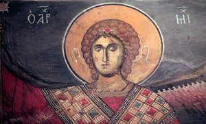 Michael Archangel Byzantine Fresco