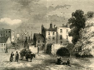 Mill Pond Bridge, in 1826, c1878