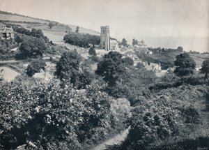 Minehead - View of the Village and Church, 1895