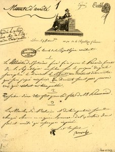 Ministerial Order Concerning a Sabre for the First Consul, 10 October 1801