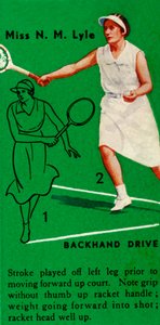 Miss N. M. Lyle - Backhand Drive by Unbekannt