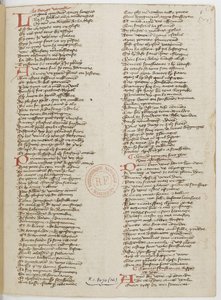 Ménagier de Paris, a Manuscript Page, 1393 by Unbekannt