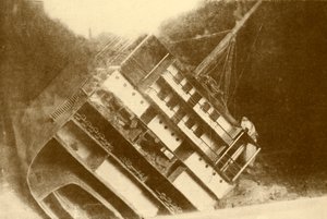 Model Showing The Laurentic As She Originally Lay, 120 Feet Below The Surface by Unbekannt