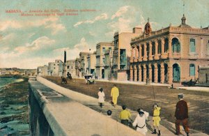 Modern Buildings in Gulf Avenue, Havana, Cuba