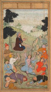 Moses Praying to End the Serpents Attack on the Israelites, from a Mirat al-quds..., 1602-1604 by Unbekannt