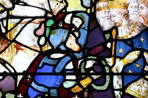Moulins Cathedral, Stained Glass Window: Crusades, Saint Louis and the Crown of Thorns, Moulins, France