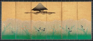 Mount Fuji and the Moon by Unbekannt