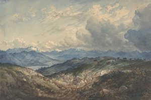 Mountainous Landscape with Approaching Thunderstorm, 19th century