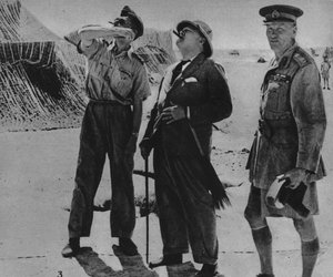 Mr. Churchill with Sir A. Tedder and Gen. Auchinleck, 1942 by Unbekannt