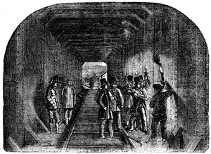Mr Stephenson putting in the last rivet, 1886 by Unbekannt